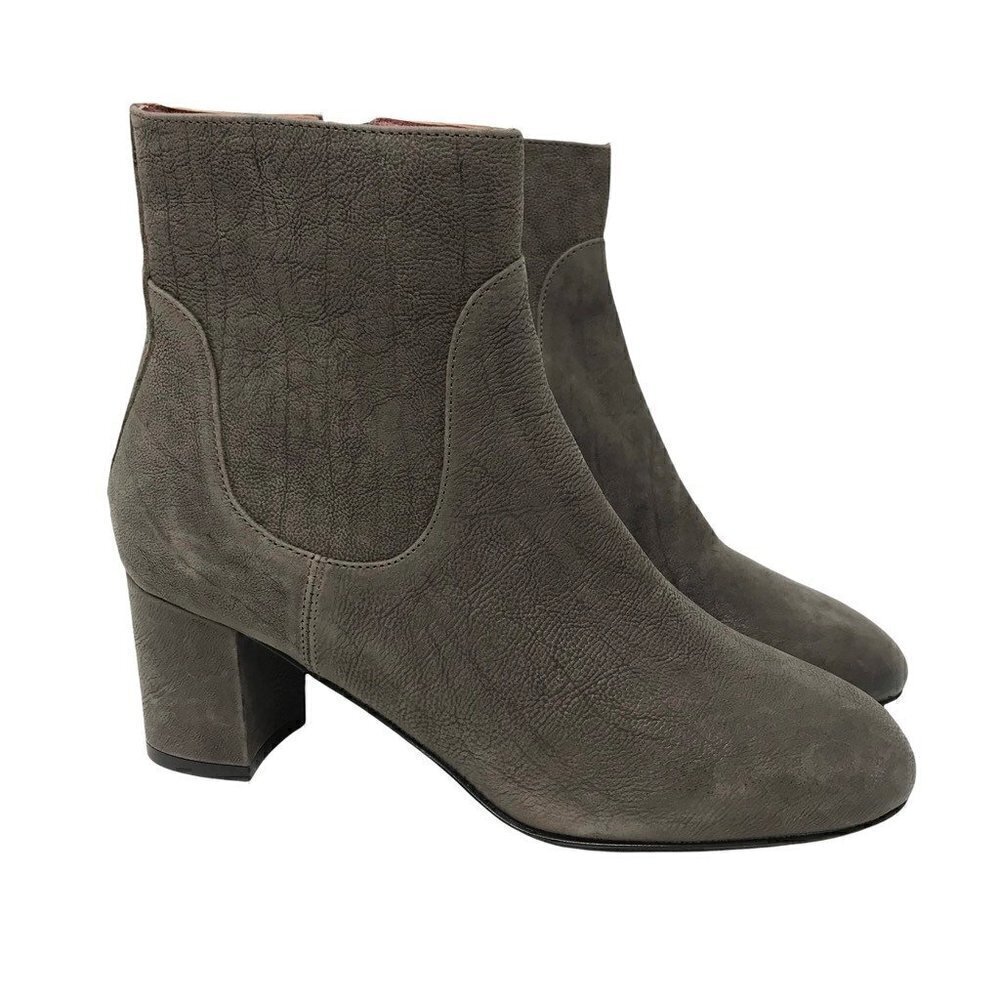 NEW Grigiarancio Women's Ankle Boots Booties Brown Leather Mid High Zip Italy 6